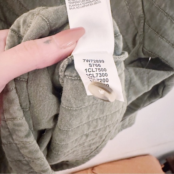 Lucky Brand Olive Quilted Jacket Button Up Bomber Pockets Green NWT - Picture 9 of 10